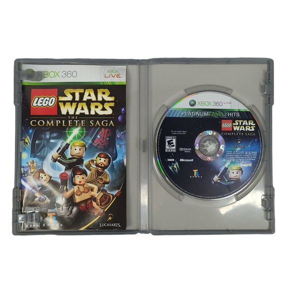 XBox 360 Lego Star Wars The Complete Saga Video Game Jewel Case Manual Tested - Picture 3 of 9